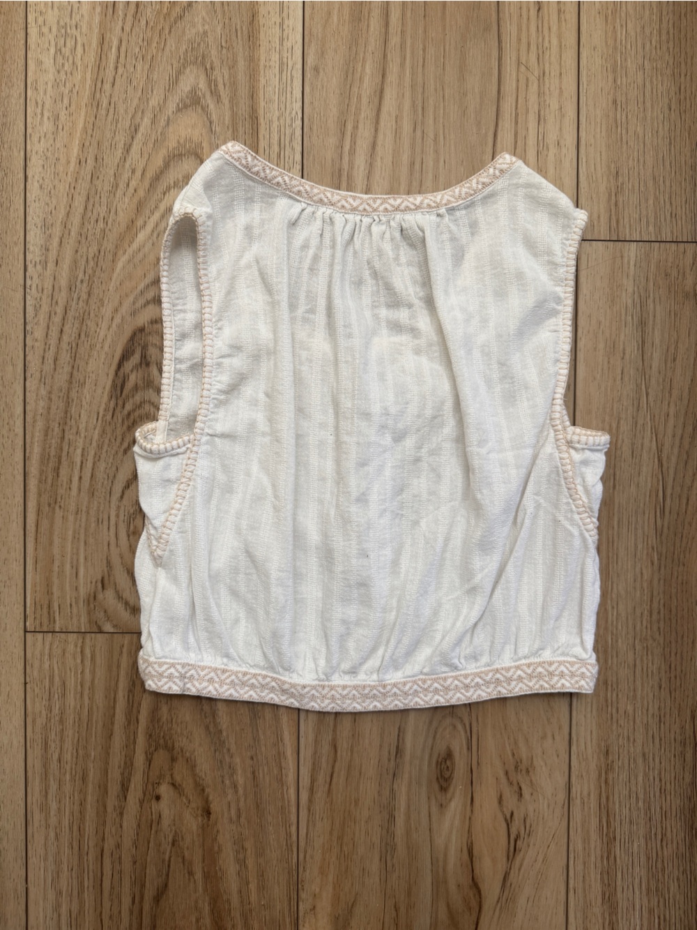 Faherty Isla Embroidered Organic Cotton Sleeveless Button-Up Tank Size S - Picture 5 of 11